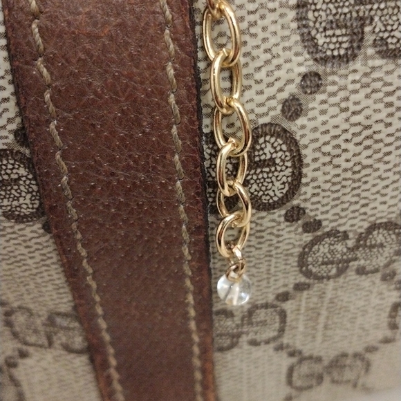 Luxury Purse Chain Camelia Plumeria Flower w Simulated Diamond Gold tone - Picture 10 of 12